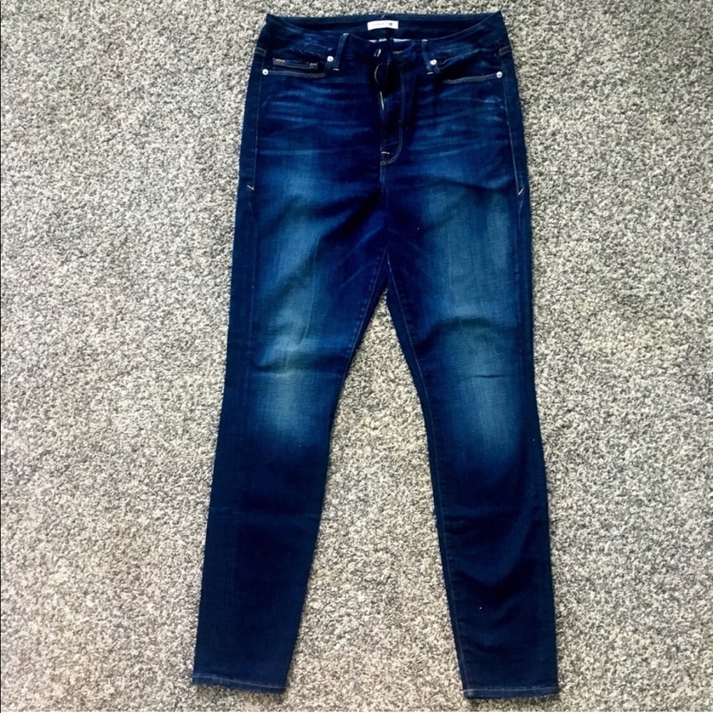 Good American good waist Dark wash skinny size 31